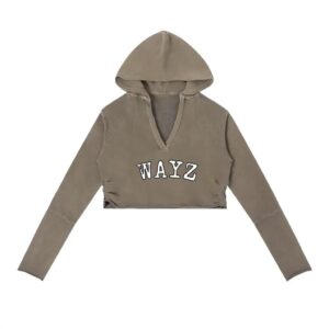 WAYZ "Muse" Cropped Hoodie – Taupe