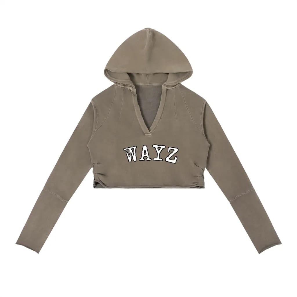 WAYZ "Muse" Cropped Hoodie – Taupe