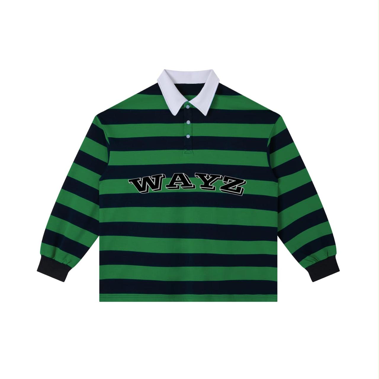 Wayz Black & Green Striped Jersey