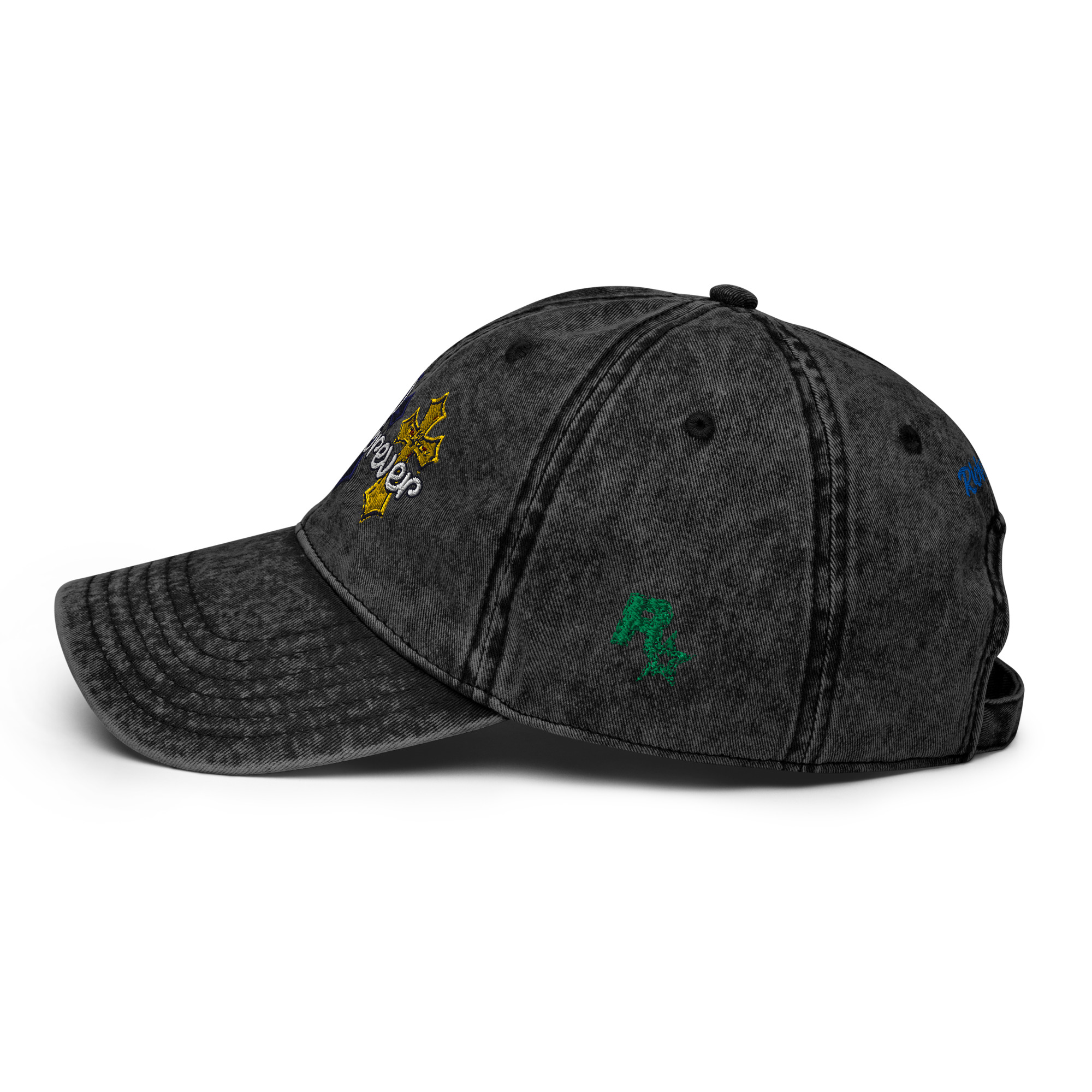 WAYZ "Legacy" Vintage Washed Denim Cap – Black - Image 2